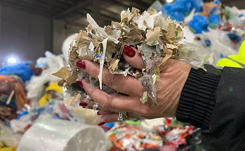 Bundled Cardboard for recycling